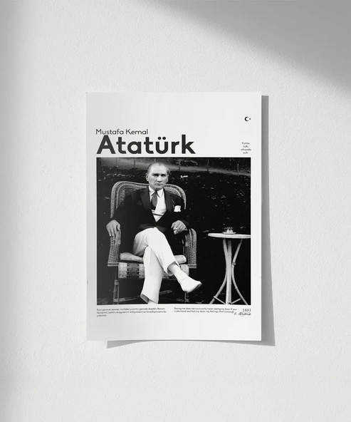 Çerçevesiz Poster Atatürk’ün Dinlenişi - Resim 8