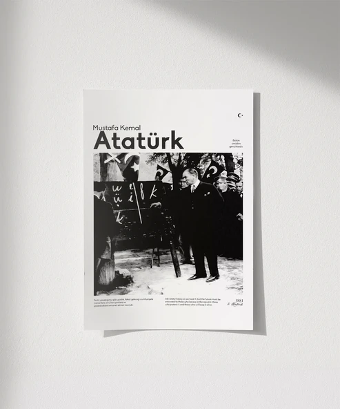 Çerçevesiz Poster Harf Devrimi - Resim 8