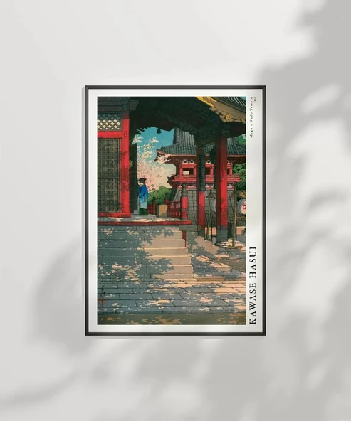 Çerçevesiz Poster Kawase Hasui Meguro Fudo Tapınağı - Resim 2