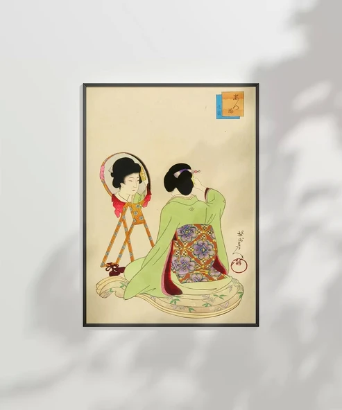 Çerçevesiz Poster Kimono ve Güzellik - Resim 2