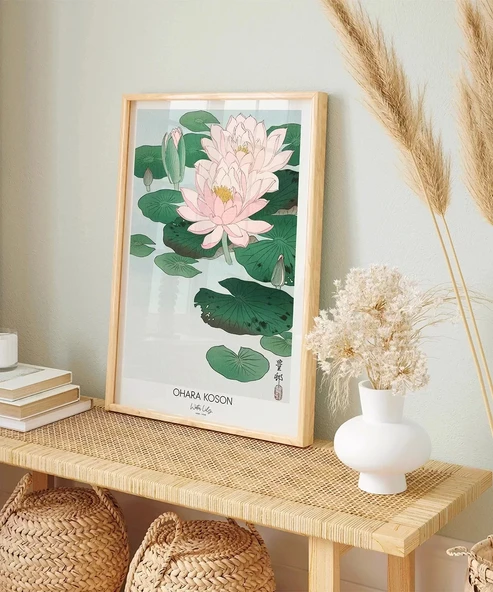 Çerçevesiz Poster Ohara Koson Nilüfer - Resim 4