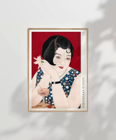 Çerçevesiz Poster Kobayakawa Kiyoshi Modern Kadın - Resim 7