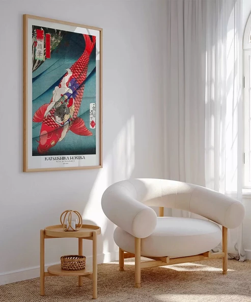 Çerçevesiz Poster Hokusai Saito No Oniwakamaru - Resim 4