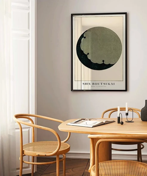 Çerçevesiz Poster Shin Bijutsukai Ay İllüstrasyonu - Resim 3