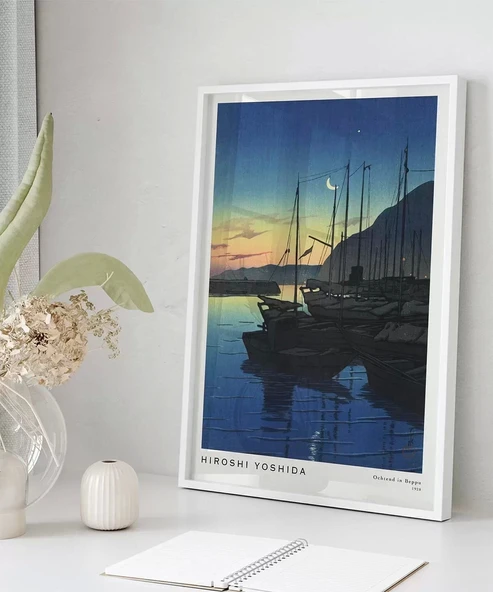 Çerçevesiz Poster Hiroshi Yoshida Beppu'da Sabah - Resim 5