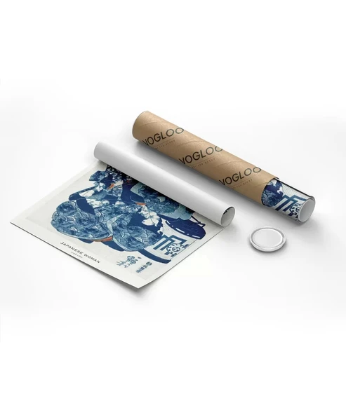 Çerçevesiz Poster Utagawa Kuniyoshi Japon Kadın - Resim 8