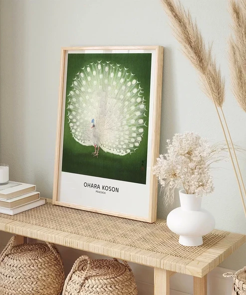 Çerçevesiz Poster Ohara Koson Tavuskuşu - Resim 6