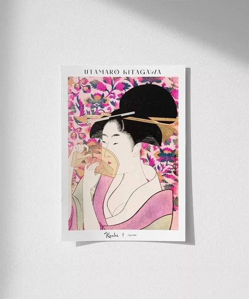 Çerçevesiz Poster Utamaro Kitagawa Kushi ürün görseli