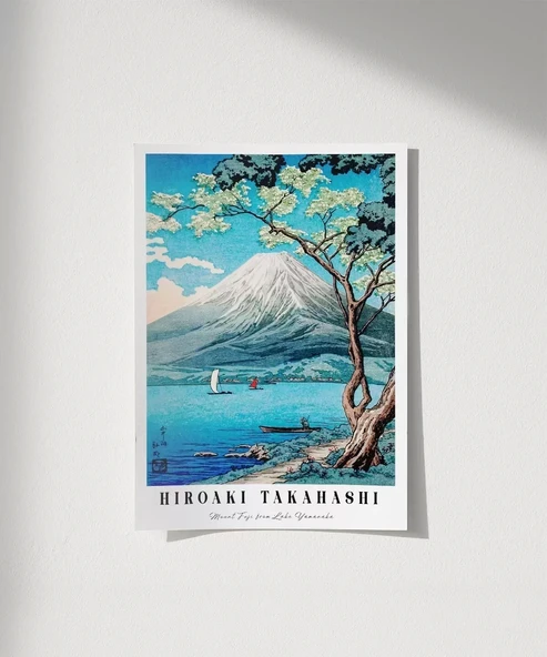 Çerçevesiz Poster Hiroaki Takahashi Yamanaka Gölü'nden Fuji Dağı ürün görseli