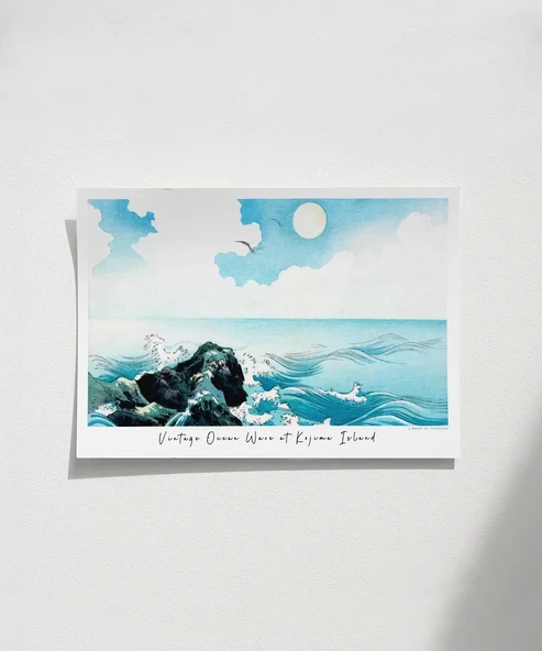 Çerçevesiz Poster Kojima Adası'nda Okyanus Dalgası ürün görseli
