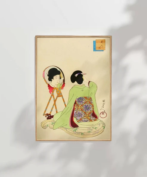 Çerçevesiz Poster Kimono ve Güzellik - Resim 6