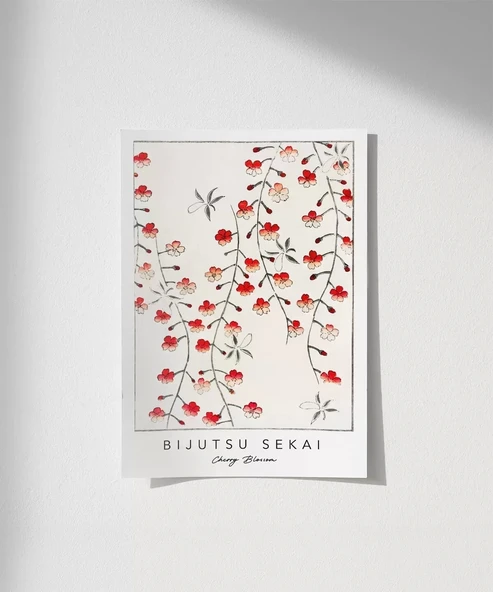 Çerçevesiz Poster Bijutsu Sekai Kiraz Çiçeği ürün görseli