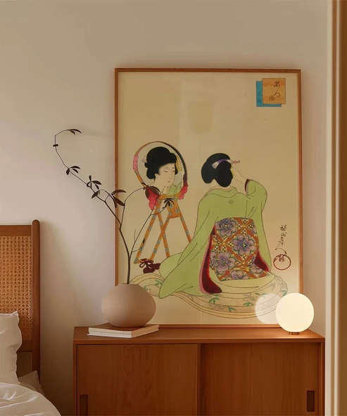 Çerçevesiz Poster Kimono ve Güzellik - Resim 3