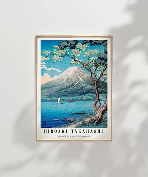 Çerçevesiz Poster Hiroaki Takahashi Yamanaka Gölü'nden Fuji Dağı - Resim 2