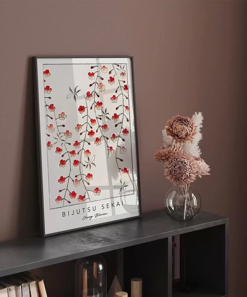 Çerçevesiz Poster Bijutsu Sekai Kiraz Çiçeği - Resim 6