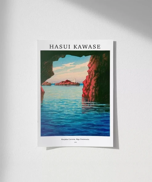 Çerçevesiz Poster Hasui Kawase-Kojaku Mağarası Oga Yarımadası ürün görseli