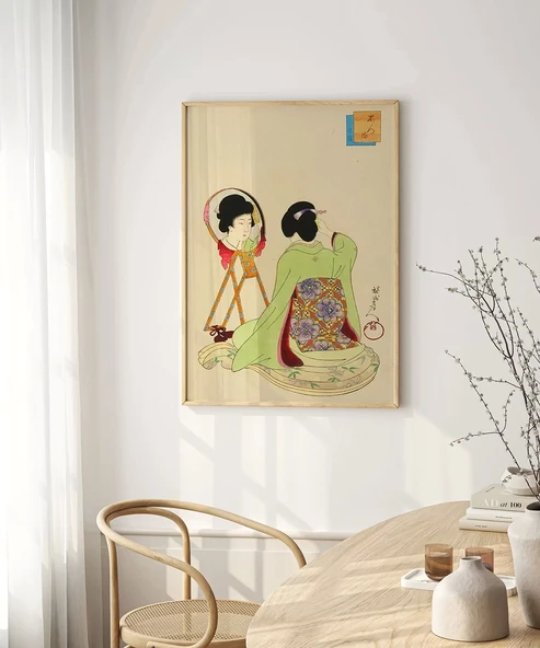 Çerçevesiz Poster Kimono ve Güzellik - Resim 4