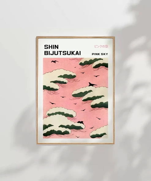 Çerçevesiz Poster Shin Bijutsukai Pembe Gökyüzü - Resim 7