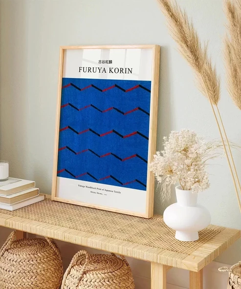 Çerçevesiz Poster Fruya Korin-Vintage Japon Deseni Baskı No 2 - Resim 5