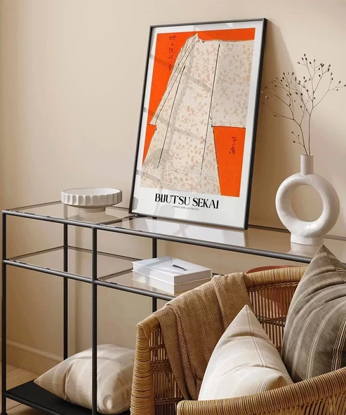 Çerçevesiz Poster Bijutsu Sekai Japon Elbise - Resim 6