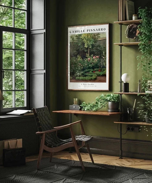 Çerçevesiz Poster Camille Pissarro Gül Bahçesi - Resim 5