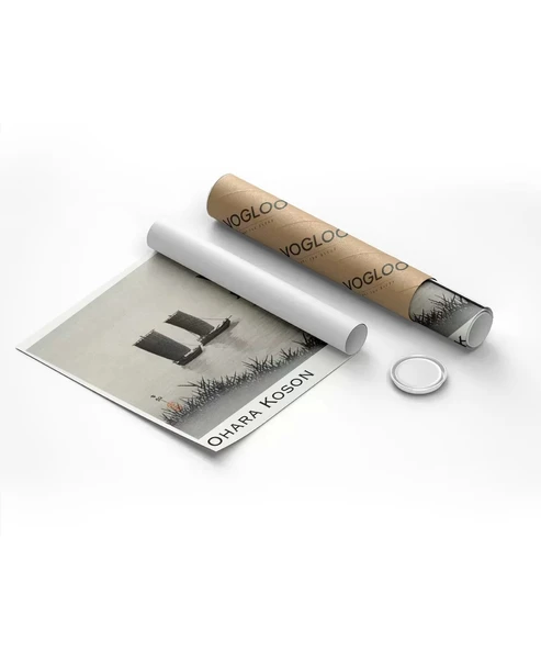 Çerçevesiz Poster Ohara Koson Balıkçı Teknesi - Resim 8