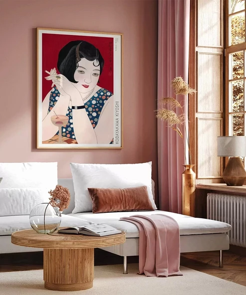 Çerçevesiz Poster Kobayakawa Kiyoshi Modern Kadın - Resim 4