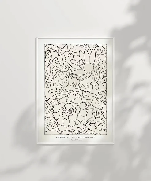 Çerçevesiz Poster Yatsuo No Tsubaki Vintage Baskı No 3 - Resim 6