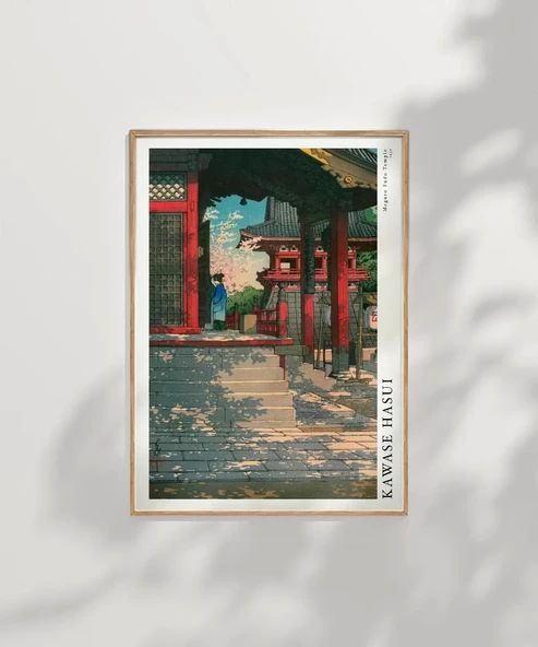 Çerçevesiz Poster Kawase Hasui Meguro Fudo Tapınağı - Resim 7