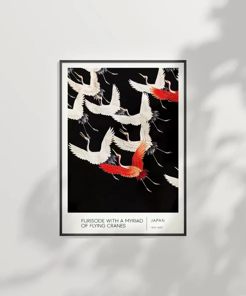 Çerçevesiz Poster Uçan Turnalar - Resim 2