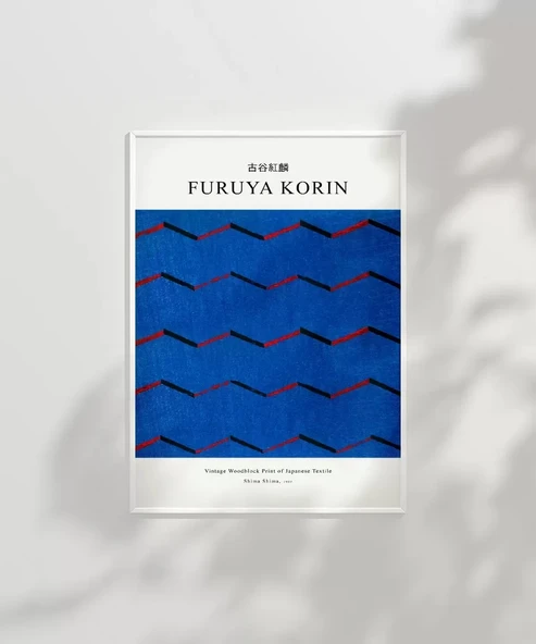 Çerçevesiz Poster Fruya Korin-Vintage Japon Deseni Baskı No 2 - Resim 6