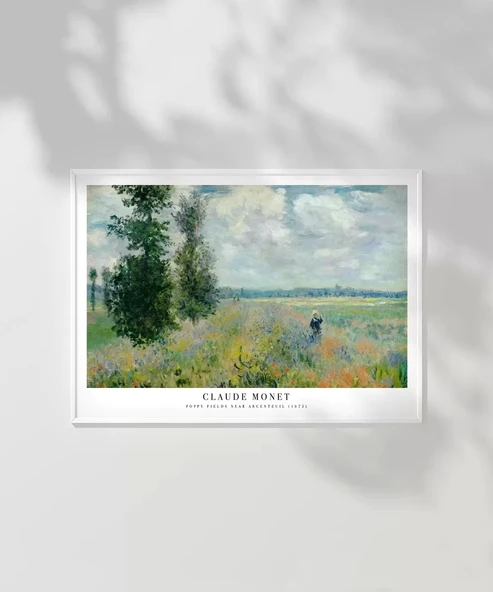 Çerçevesiz Poster Claude Monet Poppy Fields Near Argenteuil - Resim 6