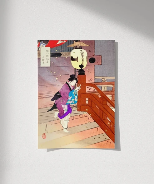 Çerçevesiz Poster Tapınakta Sessiz Dilek - 1