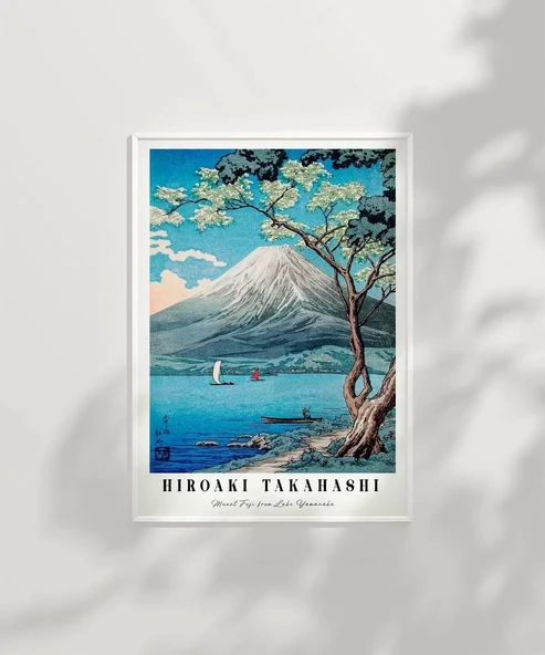 Çerçevesiz Poster Hiroaki Takahashi Yamanaka Gölü'nden Fuji Dağı - Resim 7