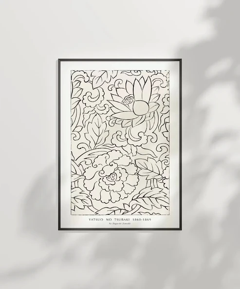 Çerçevesiz Poster Yatsuo No Tsubaki Vintage Baskı No 3 - Resim 2
