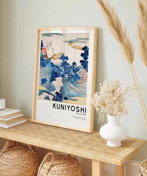 Çerçevesiz Poster Kuniyoshi Fuji no Yukei - Resim 5