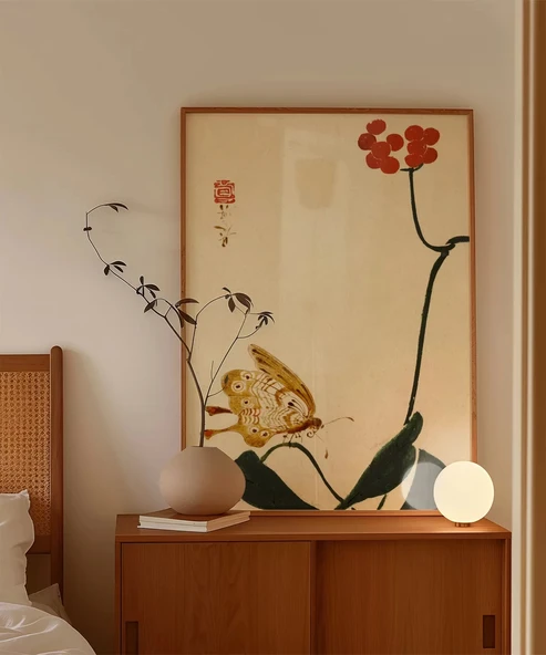 Çerçevesiz Poster Kelebeğin Dokunuşu - Resim 3