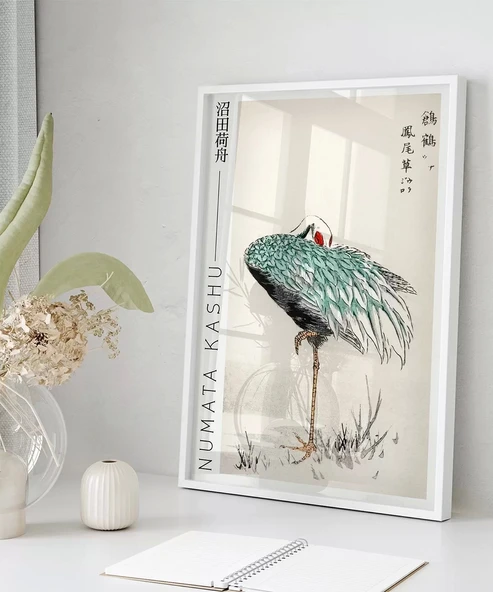 Çerçevesiz Poster Ohara Koson İki Turna - Resim 6