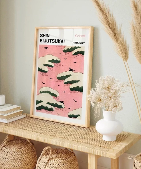 Çerçevesiz Poster Shin Bijutsukai Pembe Gökyüzü - Resim 4