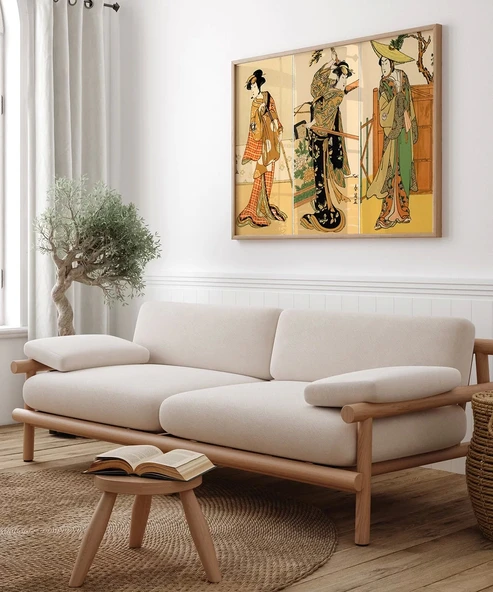 Çerçevesiz Poster Samuray ve Hanım - Resim 5