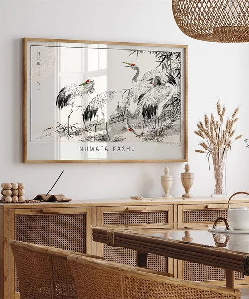 Çerçevesiz Poster Numata Kashu Kuşlar - Resim 4