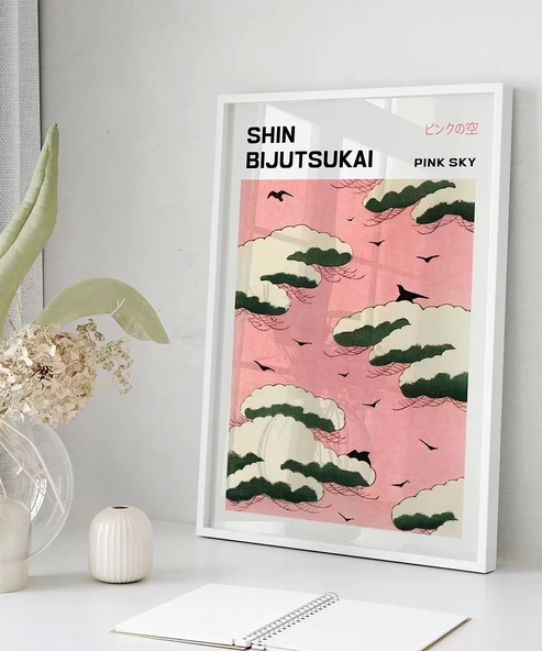 Çerçevesiz Poster Shin Bijutsukai Pembe Gökyüzü - Resim 5