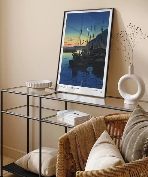 Çerçevesiz Poster Hiroshi Yoshida Beppu'da Sabah - Resim 4