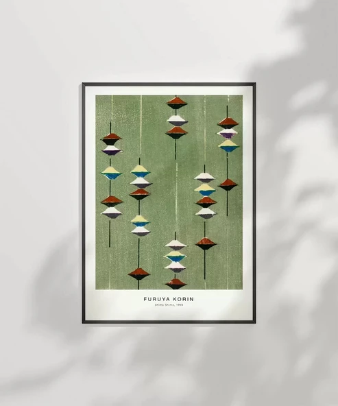 Çerçevesiz Poster Fruya Korin-Vintage Japon Deseni Baskı No 1 - Resim 3