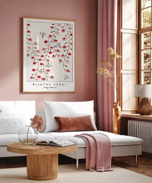 Çerçevesiz Poster Bijutsu Sekai Kiraz Çiçeği - Resim 4