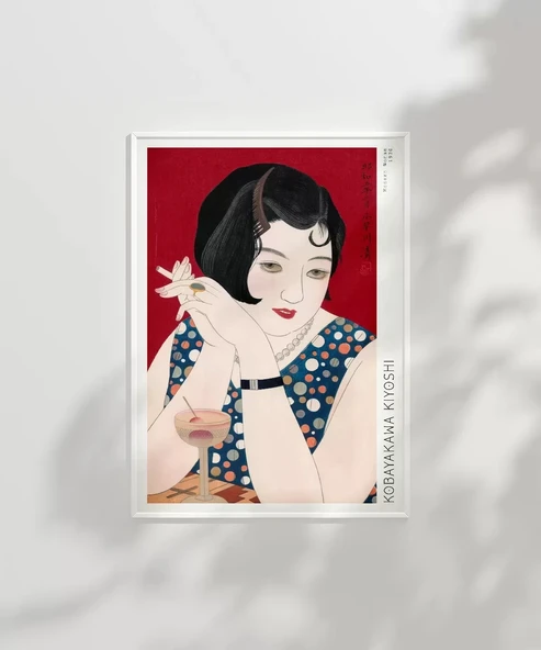 Çerçevesiz Poster Kobayakawa Kiyoshi Modern Kadın - Resim 6