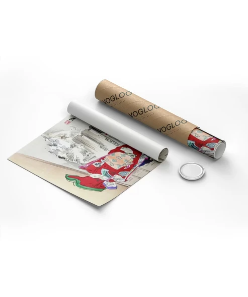 Çerçevesiz Poster Kimono ve Kar - Resim 8