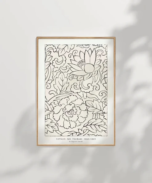 Çerçevesiz Poster Yatsuo No Tsubaki Vintage Baskı No 3 - Resim 7