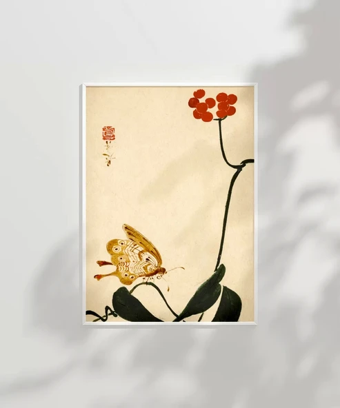 Çerçevesiz Poster Kelebeğin Dokunuşu - Resim 7