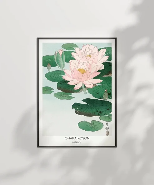 Çerçevesiz Poster Ohara Koson Nilüfer - Resim 2